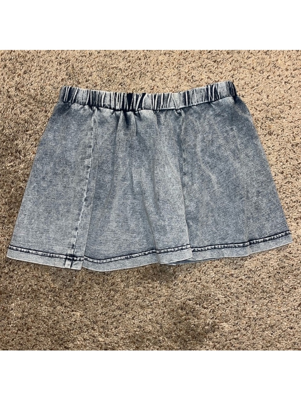 Highway Jeans Light Blue Denim Skirt with Elastic Waistband